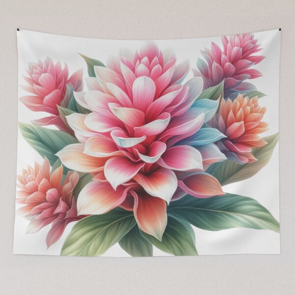 Item preview, Watercolor painting of ginger flower 09 designed and sold by I-HERE.