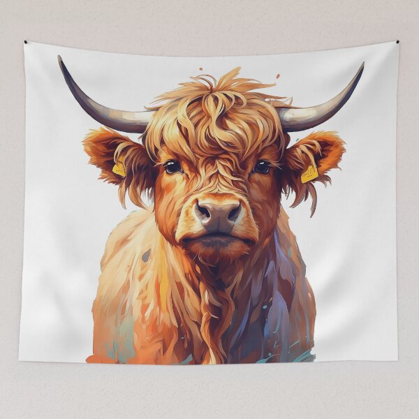 Item preview, Majestic Highland Cow Portrait designed and sold by Nalaxation.