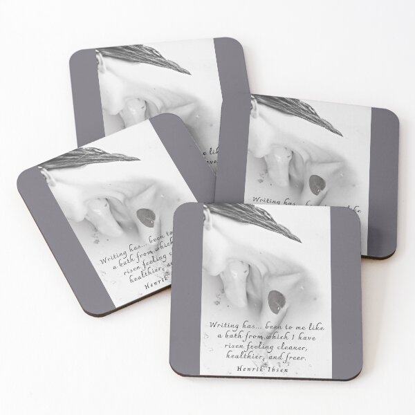 Item preview, Copy of Henrik Ibsen  quote: Writing has… been to me like a bath from which I have risen feeling cleaner, healthier, and freer. designed and sold by artbleed.