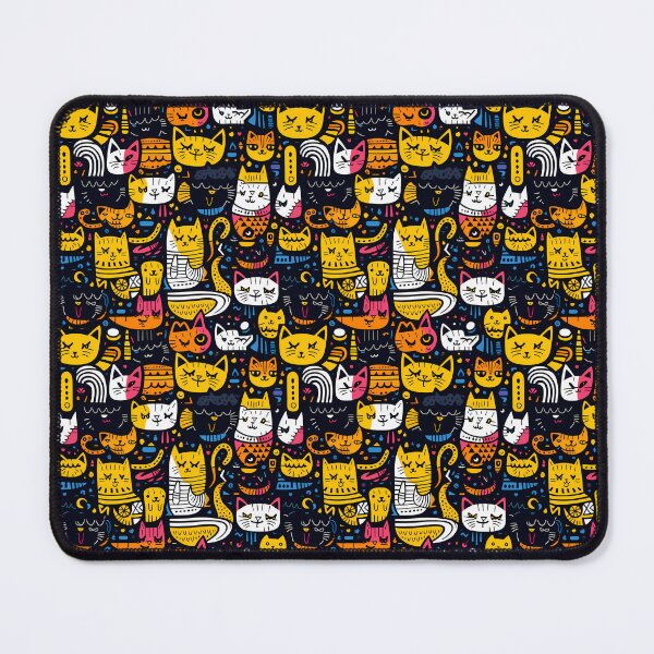 Item preview, Kitty Joke Cats in a Seamless Pattern designed and sold by HisoTorDesign.