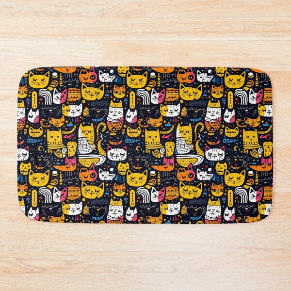 Item preview, Kitty Joke Cats in a Seamless Pattern designed and sold by HisoTorDesign.