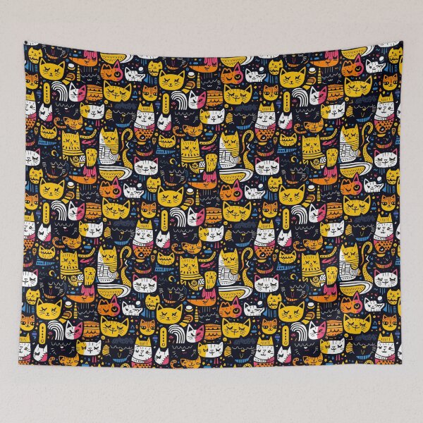 Item preview, Kitty Joke Cats in a Seamless Pattern designed and sold by HisoTorDesign.