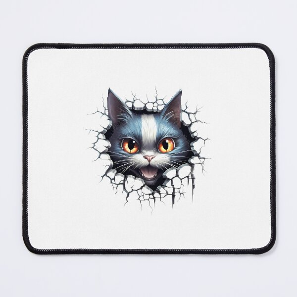 Item preview, Angry Cat in Hole: Expressive Feline Fury in a Unique Setting designed and sold by hamishby.