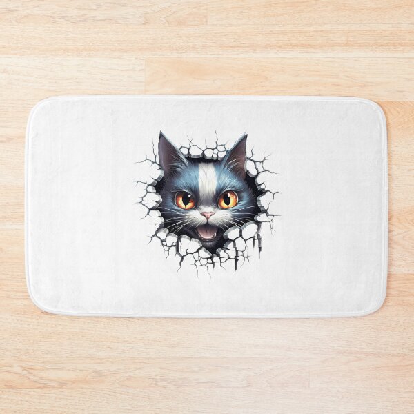 Item preview, Angry Cat in Hole: Expressive Feline Fury in a Unique Setting designed and sold by hamishby.