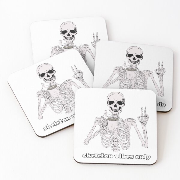Item preview, X-Ray Skeleton vibes only funny sticker designed and sold by NatalieArtiste.