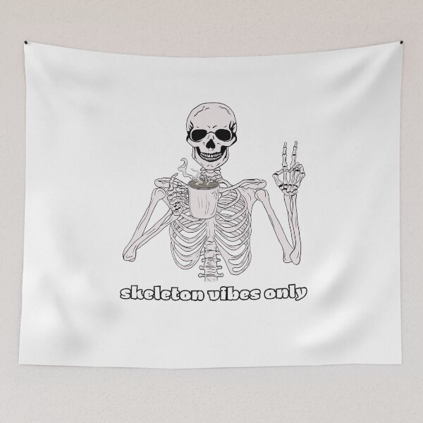 Item preview, X-Ray Skeleton vibes only funny sticker designed and sold by NatalieArtiste.