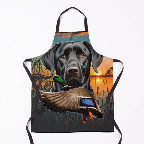 Item preview, Black Labrador Retreiver and Flying Mallard Sunrise Duck Hunt Design designed and sold by LifeCrush.