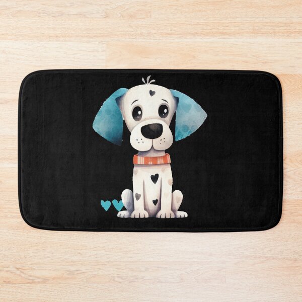 Item preview, Charming dog with blue floppy ears designed and sold by WallGemsArt.