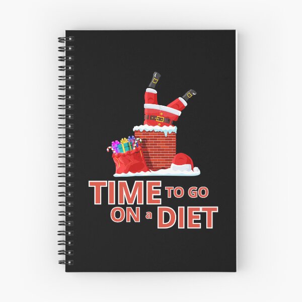 Item preview, Time to go on a diet - Santa Claus in the chimney gives gifts | It's time to go on a diet and good eating habits | Merry and Happy Christmas / Christmas Time designed and sold by Erry-ewell.