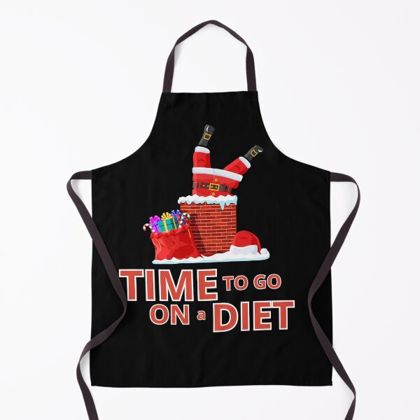 Item preview, Time to go on a diet - Santa Claus in the chimney gives gifts | It's time to go on a diet and good eating habits | Merry and Happy Christmas / Christmas Time designed and sold by Erry-ewell.