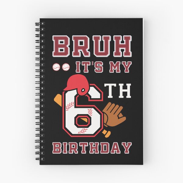 Artikelvorschau, Bruh, es ist mein 6. Geburtstag, 6-jähriger Bday, 6-jährige Kinder, Jungen oder Mädchen, Baseball entworfen und verkauft von Taweekoonshop.