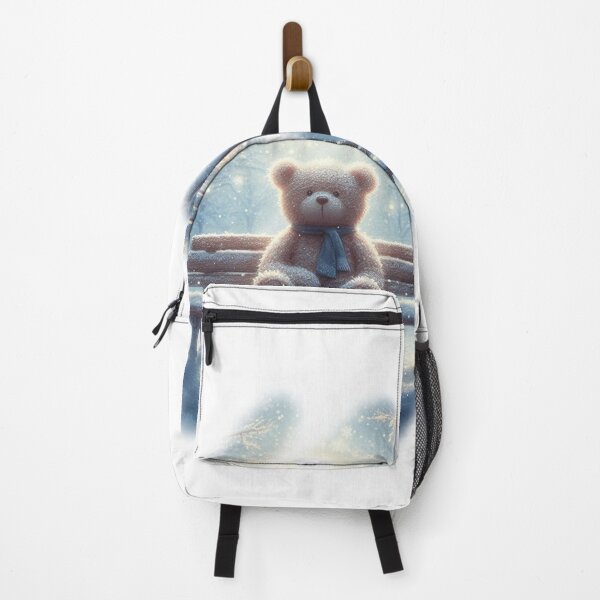 Item preview, "Lonely Teddy Bear in Winter Wonderland: Solitude and Longing" designed and sold by Huycao211.