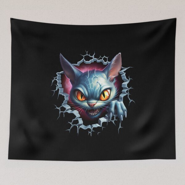 Item preview, Angry Cat in Hole: Expressive Feline Fury in a Unique Setting designed and sold by hamishby.