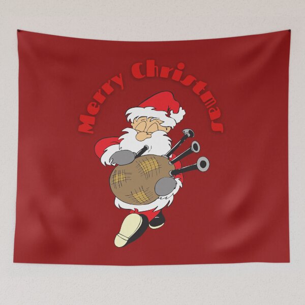 Item preview, Santa Claus on bagpipes designed and sold by S-and-W-4ever.