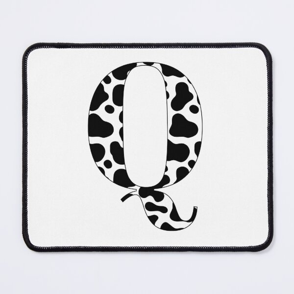 Item preview, Letter Q Cow Print Initial designed and sold by NimuehArt.
