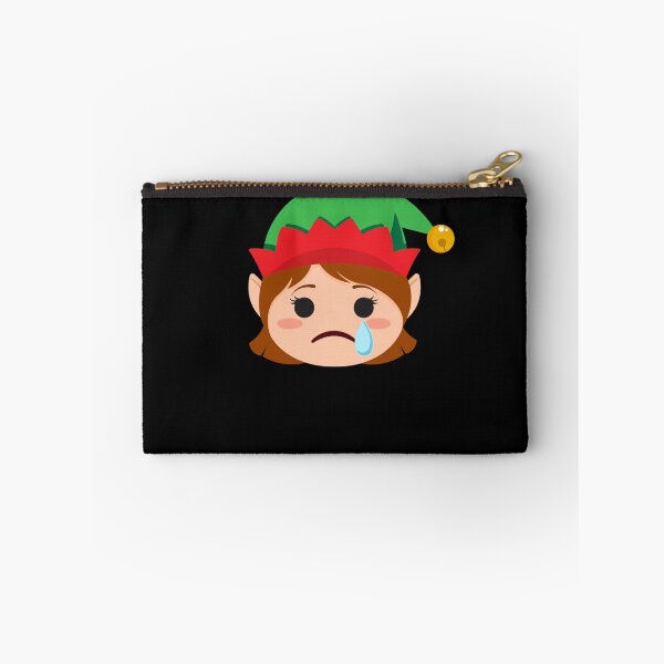 Item preview, Girl Elf Emoticons Crying Tears Elf Funny Christmas Elf Emoticon Gear designed and sold by DynamicDesign.