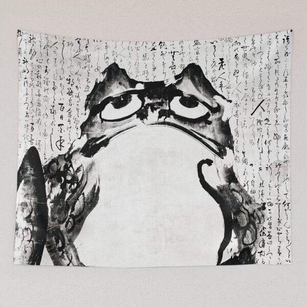 Item preview, Japanese Frog (Late 18th-19th Century) Vintage Ink and Color on Paper by Getsuju-2 designed and sold by BossyCatHome.