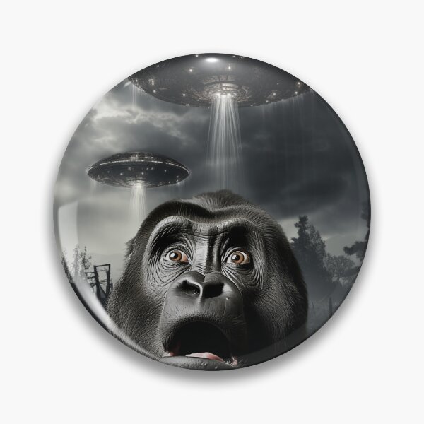 Item preview, Monkey Selfie with UFOs designed and sold by Master-Print.