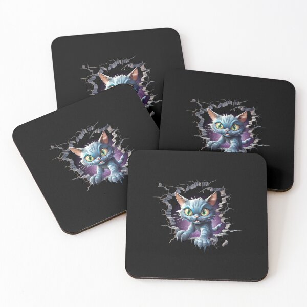 Item preview, Angry Cat in Hole: Expressive Feline Fury in a Unique Setting designed and sold by hamishby.