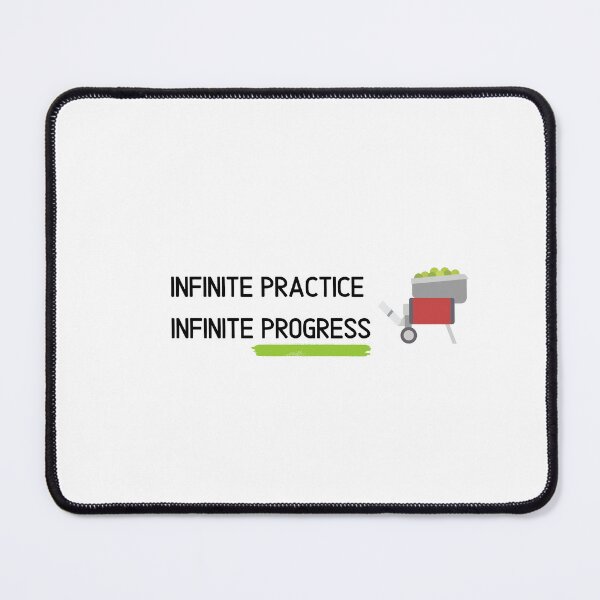 Item preview, Infinite Practice, Infinite Progress - Tennis Motivation Design designed and sold by TieBreak-Tennis.