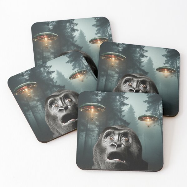 Item preview, Monkey Selfie with UFOs designed and sold by Master-Print.