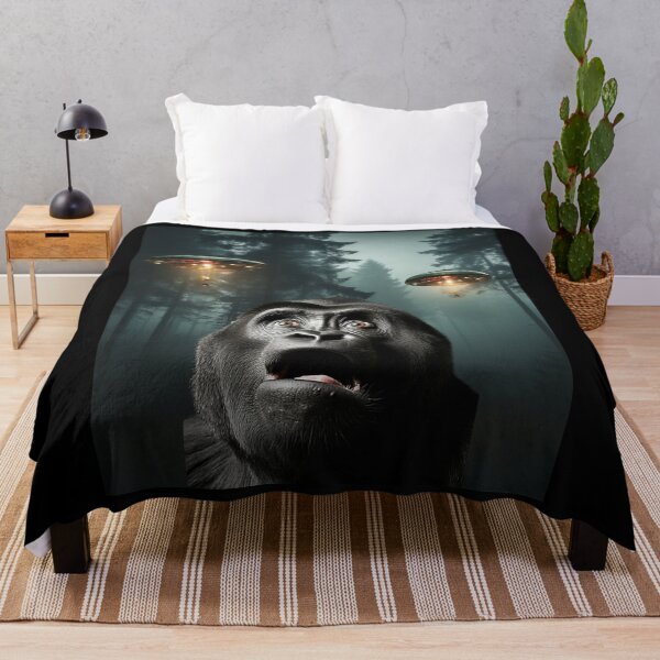Item preview, Monkey Selfie with UFOs designed and sold by Master-Print.