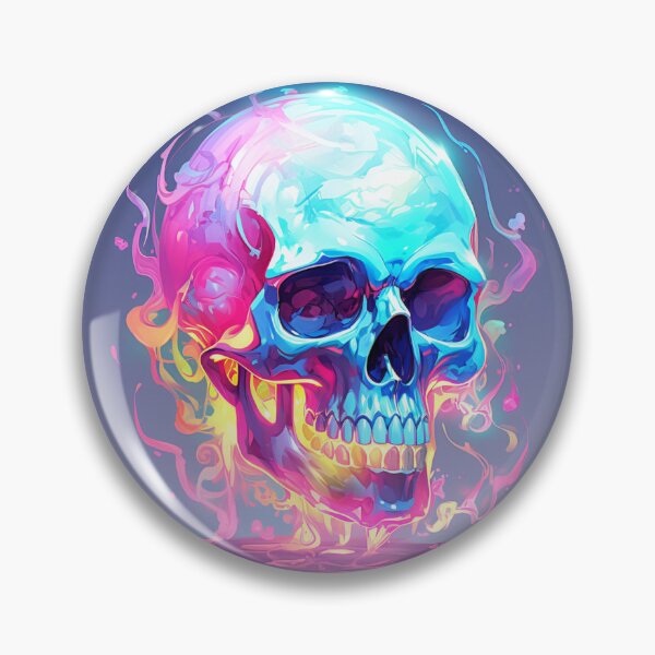 Item preview, Colorful Psychedelic Fusion Skull designed and sold by Clock-Designer.