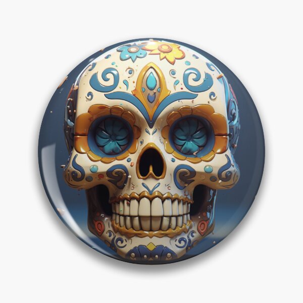Item preview, Dia de los Muertos Skull designed and sold by Clock-Designer.