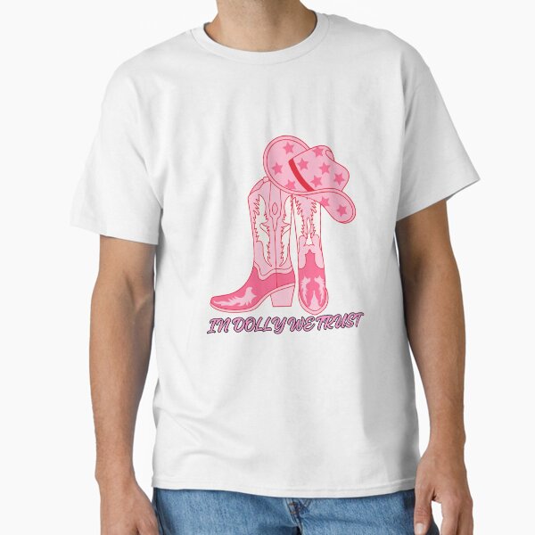Item preview, In Dolly We Trust Pink Cowgirl Boots Cowboyhut designed and sold by NimuehArt.