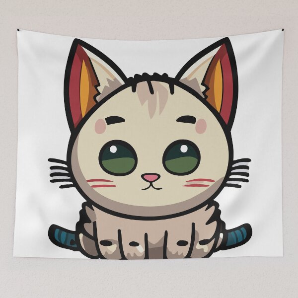 Item preview, white cartoon cat designed and sold by omar-alsayed52.
