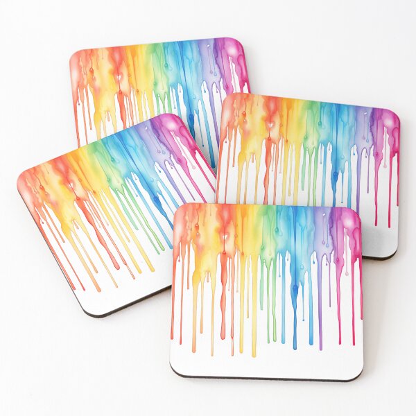 Item preview, Rainbow Watercolor Drips designed and sold by FoxfireStardust.