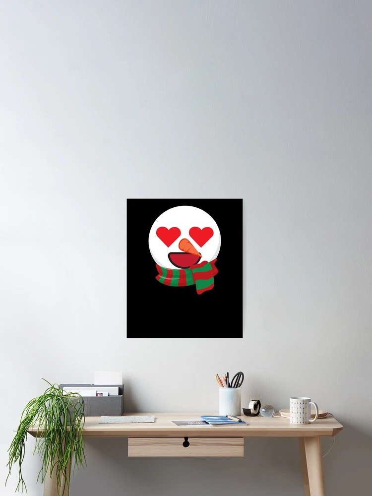 Imagen 2 de 3, Póster con la obra Snowman Emoticons Heart Eyes Christmas Snowman Emoticon Gear, diseñada y vendida por DynamicDesign.