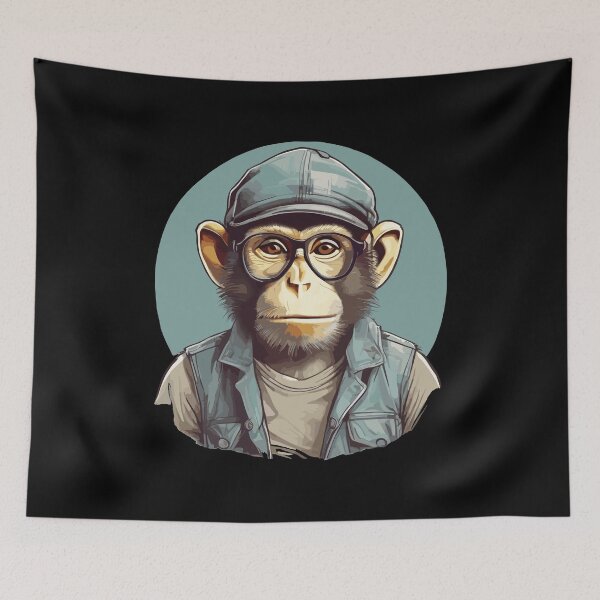 Item preview, Hipster Monkey designed and sold by Getup-clothing.