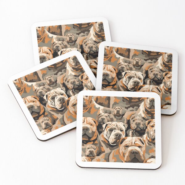 Item preview, Shar Pei en patrón de camuflaje designed and sold by forget45studio.