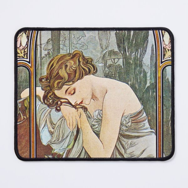 Item preview, Night's Rest, The Times of the Day (1899) - Alphonse Mucha designed and sold by SALON DES ARTS.