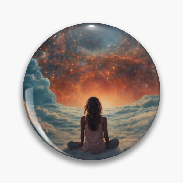 Item preview, A Girl Finding Peace in the Cosmos designed and sold by Fafa ND.