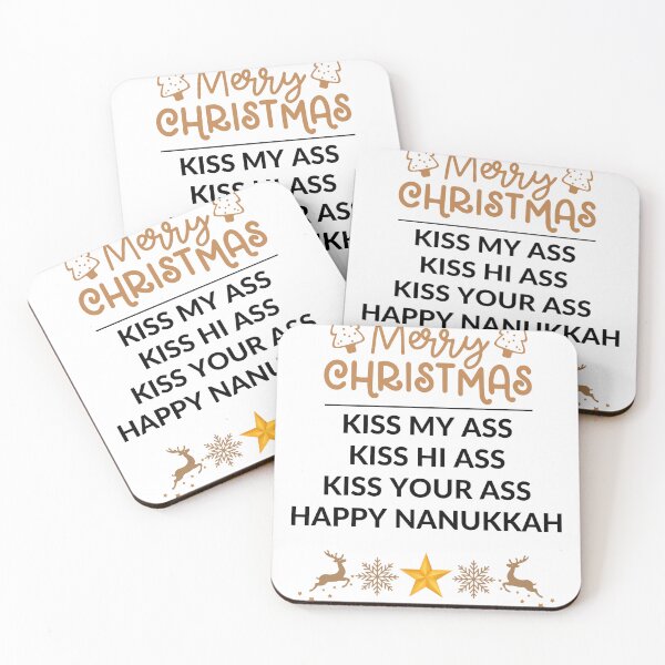 Item preview, Merry Christmas Kiss My Ass His Ass Your Ass Happy Hanukkah designed and sold by paulinhomerch.