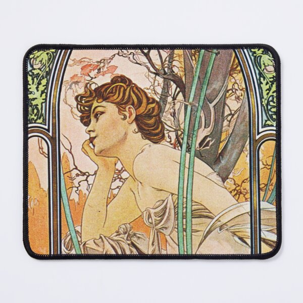 Item preview, Evening Contemplation, The Times of the Day (1899) - Alphonse Mucha designed and sold by SALON DES ARTS.