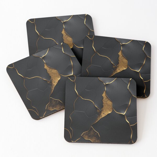 Item preview, Golden Cracks in the Darkness designed and sold by Clock-Designer.