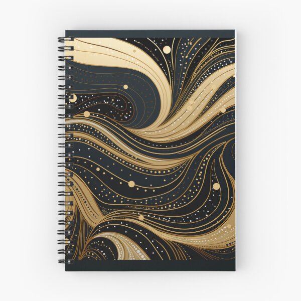 Item preview, Golden Curves on Night Waves designed and sold by Clock-Designer.