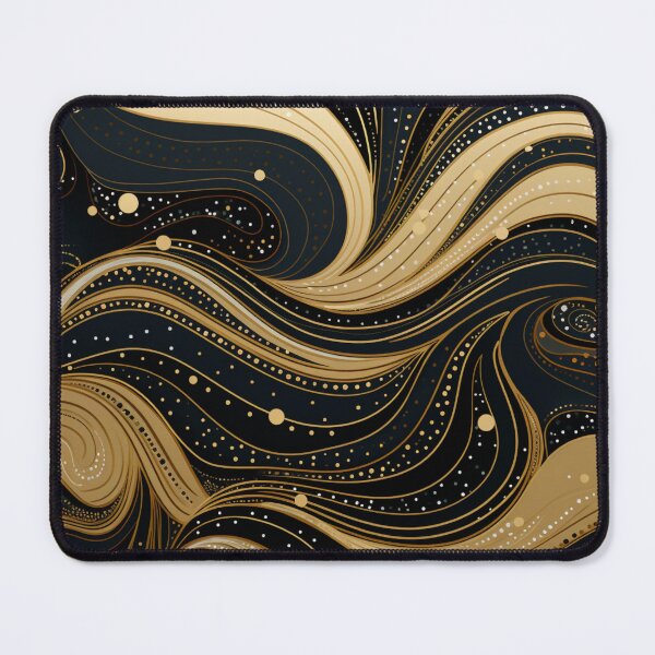 Item preview, Curvas Doradas sobre Olas Nocturnas designed and sold by Clock-Designer.