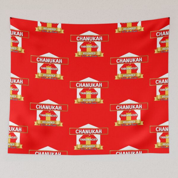 Item preview, Chanukah, Tabernacles Reloaded - Red with White Writing designed and sold by TheReporter1.
