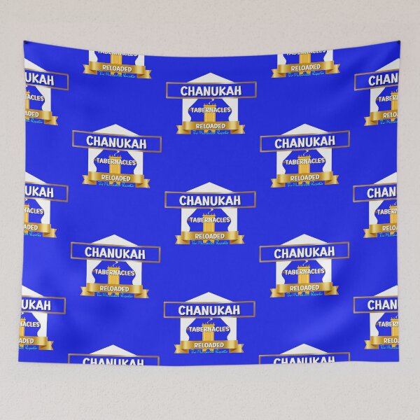 Item preview, Chanukah, Tabernacles Reloaded - Blue with White Writing designed and sold by TheReporter1.