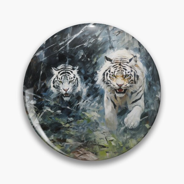 Item preview, Dúo de Tigres Blancos en la Sombra designed and sold by Clock-Designer.