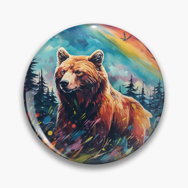Item preview, Forest Bear under Colorful Sky designed and sold by Clock-Designer.