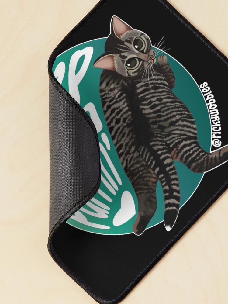 Thumbnail 2 of 5, Mouse Pad, Keep on Purrin Ricky Sploot designed and sold by RickyWobbles.