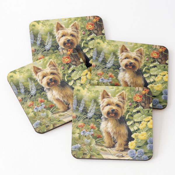 Item preview, cute Yorkie Yorkshire Terrier in the garden designed and sold by WallyPink.