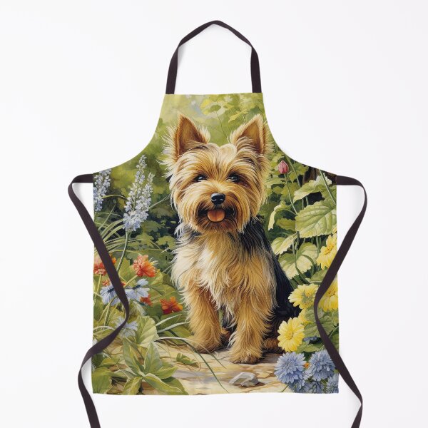 Item preview, cute Yorkie Yorkshire Terrier in the garden designed and sold by WallyPink.