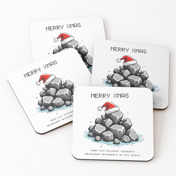 Item preview, Merry Christmas pile of stones with Santa hat designed and sold by SpaceRockMining.