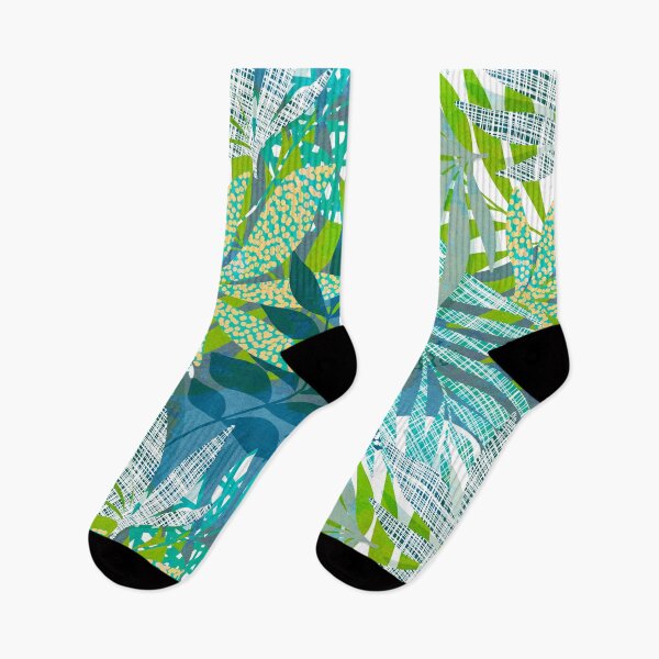 Artikelvorschau, Groß • Boho Botanical Palmblätter 4. Aqua, blaugrün, grün entworfen und verkauft von Dominiquevari.